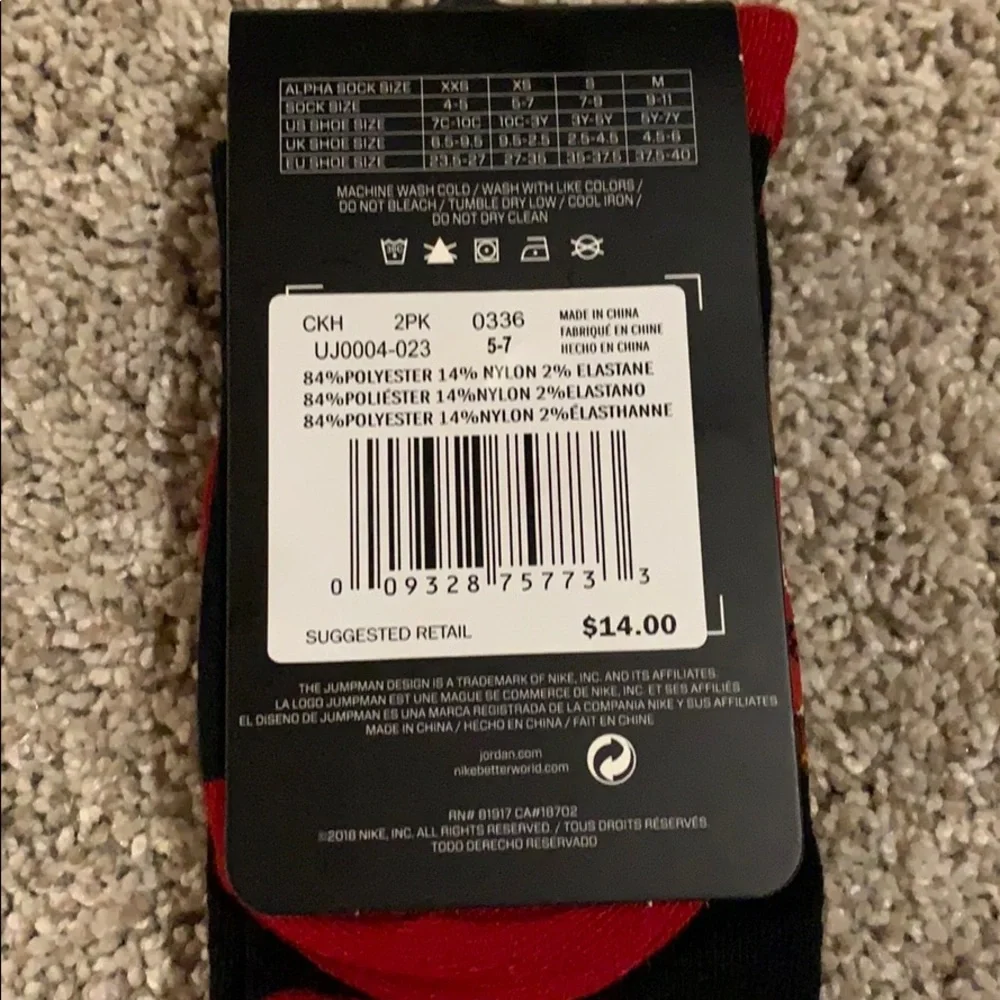Jordan boys crew socks